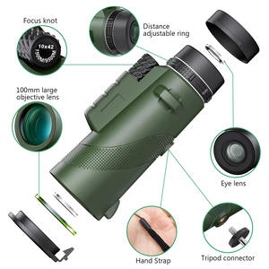 Monoculaire astronomique professionnel HD 80x100 en gros, longue portée, avec trépied et support de téléphone pour la chasse, le camping et le tourisme en extérieur - Product Image 2