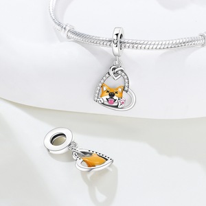 Ganku - Juego de 12 Abalorios de Mascotas Adorables, Chapados en Plata con Circonitas, de <span class=keywords><strong>Gato</strong></span> y Perro, para Hacer Pulseras, Collares y Joyería DIY, Accesorio al por Mayor - Product Image 4