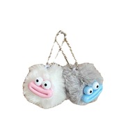 Dessin animé mignon poupée saucisse bouche pompon pendentif drôle laid sac à dos porte-clés en peluche