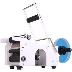 Machine semi-automatique d'impression d'autocollant de canettes de bouteille en <span class=keywords><strong>plastique</strong></span> rondes étiqueteuses de logement d'acier inoxydable - Product Image 4
