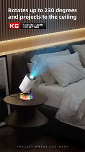 Nueva tendencia Auto Focus K6S Android 13 WiFi al aire libre Home Cinema Smart Mirroring LCD Video Mini micrófono portátil KTV proyector - Product Image 6