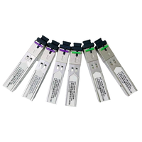 Module émetteur-récepteur optique SFP BiDi 1,25 G, TX1550nm RX1310nm, transmission jusqu'à 20 km, connecteur SC simple pour fibre monomode
