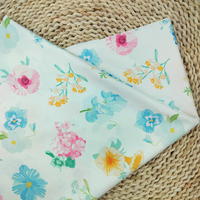 Tissu uni à imprimé floral en polyester 100% personnalisé, écologique et léger pour les costumes de filles Impression numérique