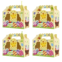 Nouvelle boîte cadeau de Pâques avec fenêtre, motif poussin et œuf, boîte en papier pour fêtes et événements JMD0656 pour cadeaux et loisirs créatifs