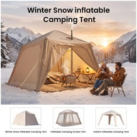 Tente Gonflable de Luxe Portable pour Extérieur en Tissu Oxford 300D, Abri Gonflable pour Événements, Auvent de Soleil, Gazebo pour Camping en Plein Air