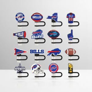 Topper per Cannuccia in Silicone PVC 10mm Stile Squadra di Football Americano Buffalo Bills, Vendita all'Ingrosso - Product Image 1