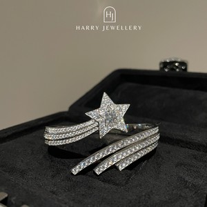 Set di Gioielli in Argento 925 con Diamanti a Forma di Stella Cometa: <span class=keywords><strong>Bracciale</strong></span>, Collana, Orecchini e Anello per <span class=keywords><strong>Donna</strong></span>, Personalizzabile con Logo, Fornitura all'Ingrosso - Product Image 2
