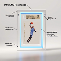 Boîtier de protection et de présentation magnétique en acrylique pour cartes gradées BGS, protection UV à 99%, épaisseur 8mm, fixation sur table (sans support)