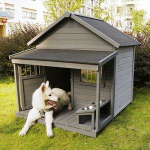 Venta al por mayor al aire libre gran casa de madera para mascotas Jaula de madera para perros Perrera de lujo perros Douse exterior - Product Image 4