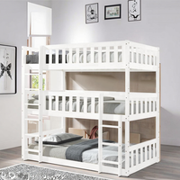 Lits superposés en forme de L pour bébés et enfants Lits jumeaux en bois pour enfants Lit triple en bois pour tout-petits