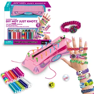 Crianças Activityt Knit Maker Amigo Navio Corda Trança Máquina Diy Pulseira Set Para Meninas