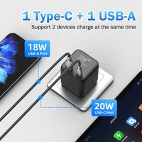 Worldplug - Adaptador de Viaje USB PD QC de 20 W, Tamaño Mini, Adaptador Universal Internacional con 1A1C