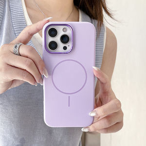 Étui de téléphone magnétique sans fil en silicone coloré personnalisé de haute qualité pour <span class=keywords><strong>iPhone</strong></span> 16 15 <span class=keywords><strong>14</strong></span> 13 Pro Max Étuis de téléphone portable - Product Image 2