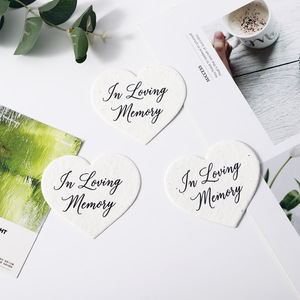 Etiquetas personalizadas de papel semillero en forma de corazón, conmemorativas, plantables, para recuerdos de fiesta, uso en interiores, 350g, en caja. - Product Image 1