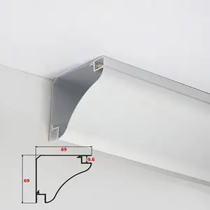 Gran oferta, perfil de aluminio Led, lámpara de aluminio blanca plateada montada en suspensión, iluminación de perfil LED de aluminio - Product Image 1