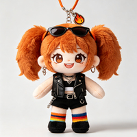 Porte-clés en peluche personnalisé, mignon, style anime, poupée tendance, personnage en peluche, pendentif de sac