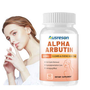 Comprimés Blanchissants Ausreson 3 Plus <span class=keywords><strong>L</strong></span>-glutathion Vitamine C <span class=keywords><strong>Alpha</strong></span> <span class=keywords><strong>Arbutine</strong></span> Complément Alimentaire Blanchissant de la Peau Collagène <span class=keywords><strong>Alpha</strong></span> <span class=keywords><strong>Arbutine</strong></span> - Product Image 1