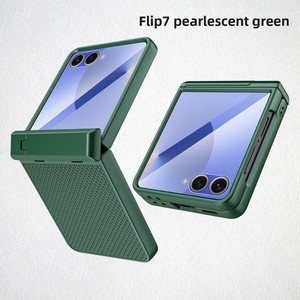 Huanmin Factory Compatible with Samsung ZFlip 30% off Folding Phone Case with <b>Stand</b> and Mid-Frame Protection <b>PC</b> Hard Case - Product Image 6
