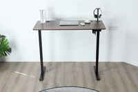 Bureau de travail moderne ergonomique électrique réglable en hauteur, convertible, extensible, en métal avec surface en bois, fabriqué en Chine