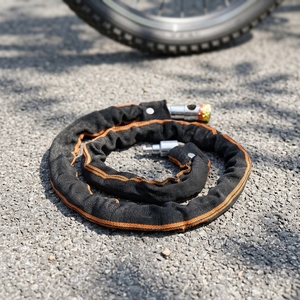 Antivol à chaîne Dinghong 125 cm en fer robuste pour moto, scooter, vélo, antivol portable anti-effraction avec cadenas pour moto - Product Image 1