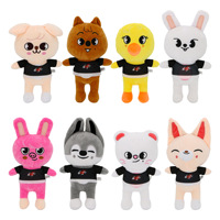 En stock, Nouvelle arrivée transfrontalière : Jouets en peluche Chien Stray Child, Rembourrage en polyester et coton PP - Poupées Leeknow Hyunjin - Cadeau
