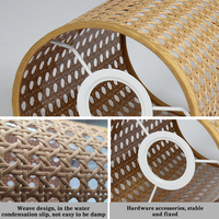 Abat-jour en rotin tressé moderne et personnalisé, style traditionnel unique pour chambre à coucher, prix compétitif, application minimaliste