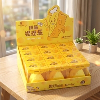 Balles à presser en forme de fromage en TPR – Jouets sensoriels et anti-stress originaux pour adultes