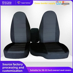 Housse de <span class=keywords><strong>siège</strong></span> banquette arrière haute 60/40 sur mesure pour Ford Ranger 1998-2003 avec direction assistée, <span class=keywords><strong>protection</strong></span> intérieure de la <span class=keywords><strong>voiture</strong></span> - Product Image 2