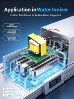 Transformateur toroïdal haute fréquence PYJ, entrée 110V 240V, sortie 380V, carte de chargeur monophasé