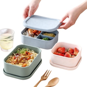 Offre Spéciale Boîte Alimentaire <span class=keywords><strong>en</strong></span> <span class=keywords><strong>Silicone</strong></span> de Qualité Alimentaire, Étanche, Portable pour Enfants Scolaires, Boîte à Bento avec Couvercle - Product Image 1