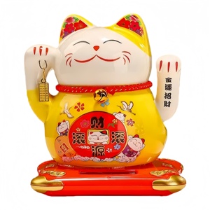 Figura Decorativa de Gato de la Suerte para Cabina de Camión, de Alta Calidad, 11cm*10cm*12cm, Varios Estilos Disponibles - Product Image 5