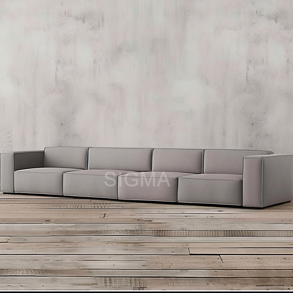 High Quality Grey Modern Villa Living Room sofa set Comfortable soft Design sectional Modular Sofa