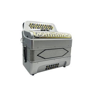 <span class=keywords><strong>Accordéon</strong></span> diatonique SEASOUND OEM avec 34 boutons, 12 basses, 3 registres, grille argentée et or blanc, modèle JB3412C - Product Image 3