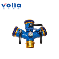 Volla 2.5MPa Répartiteur de Tuyau d'Incendie Stabilisateur de Débit en Aluminium Forgé 6061, Diviseur d'Eau à 3 Voies Anti-Coup de Frein d'Eau, Vanne en Y Portable