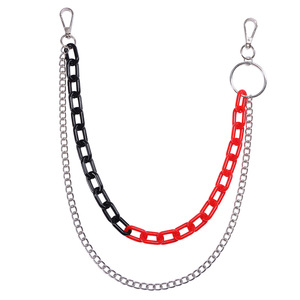 <b>Waist</b> <b>Chain</b> Acrylic Square Resin Metal Hip Hop Casual Unisex Fashion Body <b>Chain</b> Double Ring Zinc Alloy Accessory - Product Image 5