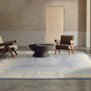 พรมใยสาหร่ายทำมือ รูปทรงสี่เหลี่ยมผืนผ้า ลายเรขาคณิตแบบนามธรรม เป็นมิตรกับสิ่งแวดล้อม เหมาะสำหรับห้องนั่งเล่นและห้องนอน - Product Image 1