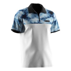 T-shirt de sport à manches courtes de haute qualité en sublimation, 100% polyester, chemises à fermeture éclair, polos pour hommes et femmes - Product Image 3