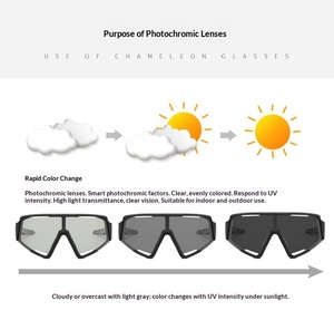 Sport Custom Sunglasses Men Transition <b>Eyewear</b> for Cycling Outdoor Use Fashion Design Photochromic Lens UV400 Glasses Case - Product Image 5