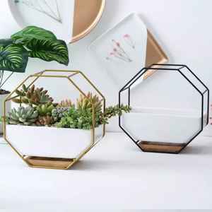 Pots de fleurs en céramique en fer - Product Image 4