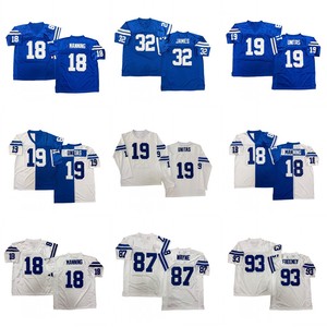 Maglia da rugby da uomo in stile vintage cucita 18 Peyton Manning 19 <span class=keywords><strong>Johnny</strong></span> Unitas 32 Edgerrin James 87 Reggie Wayne S-3XL - Product Image 1