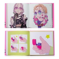 Livre de coloriage professionnel à couverture rigide pour adultes et enfants, avec impression couleur, thème bande dessinée anglaise, manga, et fonction de retournement de page, compatible Pantone