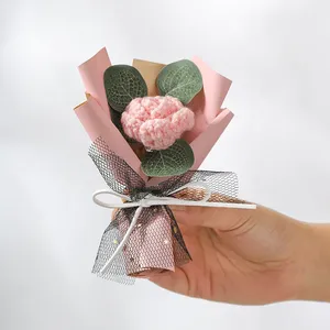 Eternal <strong>Flower</strong> Rose Christmas Companion Gift <strong>Bouquet</strong> Simulation <strong>Flower</strong> Tulip Knitted <strong>Bouquet</strong> Floral Ornament Gift Mini <strong>Bouquet</strong> - Product Image 4