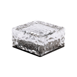 Lampe solaire en forme de brique, carrée, en verre, avec éclairage LED, pour extérieur, jardin, allée, marches, sol, décoration - Product Image 4