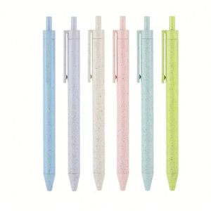 Hot Selling Environmentally Friendly Biodegradable Wheat Straw Office Promotion Ballpoint <b>Pen</b> Custom Logo Printing - Product Image 1