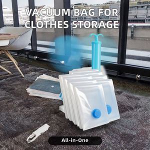 Bolsa de Almacenamiento al Vacío con Bomba Eléctrica, Bolsas de Compresión Automática, Ahorro de Espacio para Ropa y Mantas, Juego de Almacenamiento de Viaje Reutilizable - Product Image 6