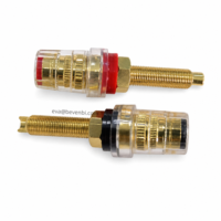 Connecteur audio en laiton plaqué or de qualité supérieure Bevenbi avec anneaux d'identification codés par couleur pour haut-parleur et amplificateur