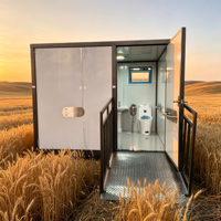 Toilettes portables de luxe, abordables et haut de gamme, structure en acier, sanitaires mobiles, conteneurs chimiques, maisons préfabriquées