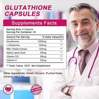 Cápsulas de Glutatión de Marca Privada OEM para Blanquear la Piel con Vitamina C y D3, Ácido Alfa Lipoico, Suplemento para la Desintoxicación del Hígado
