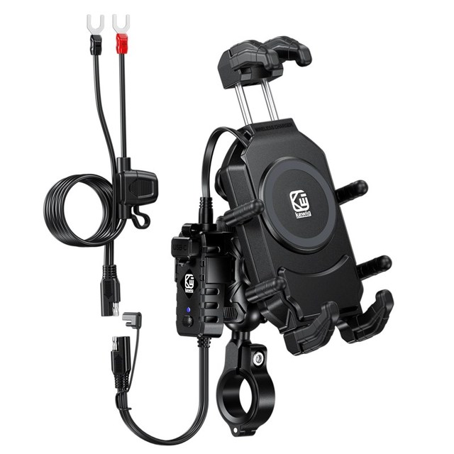 Motorcycle Accessories Shockproof Motorcycle Phone Holder Wireless Charger Waterproof Motorcycle Handlebar Phone Holder