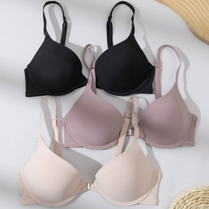 Reggiseno push-up da donna romantico e traspirante <span class=keywords><strong>con</strong></span> <span class=keywords><strong>ferretto</strong></span>, chiusura frontale, coppa 3/4, spalline convertibili, design monopezzo - Product Image 5